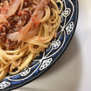 圧力鍋で簡単パスタ☆なすのミートソーススパゲッティ